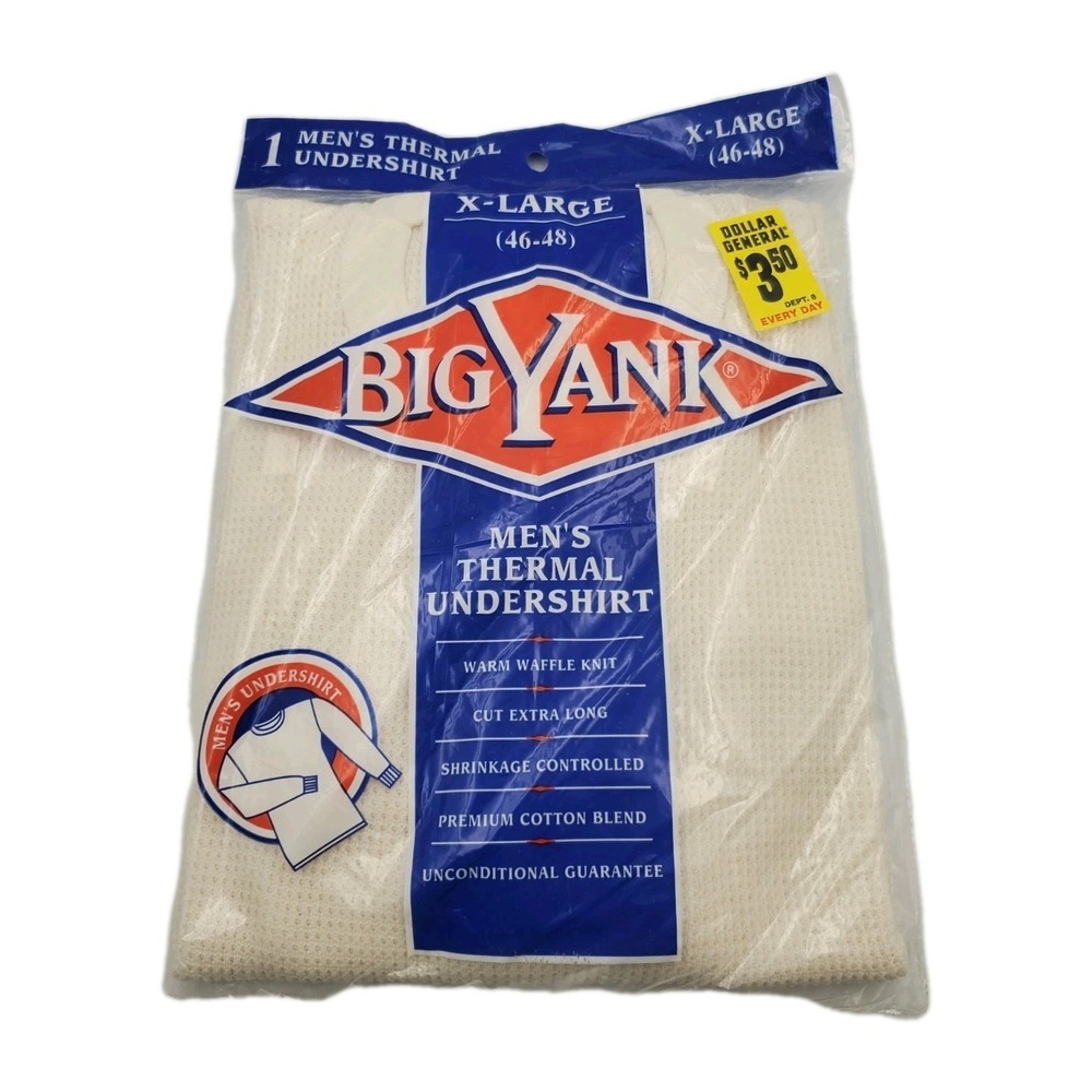 Vintage Big Yank Thermal Undershirt Long Johns Size‎ XL 46-48 NOS 1997